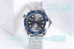 Swiss Grade Omega Seamaster Diver 300m Grey Dial SS Watch 42mm - OM Factory